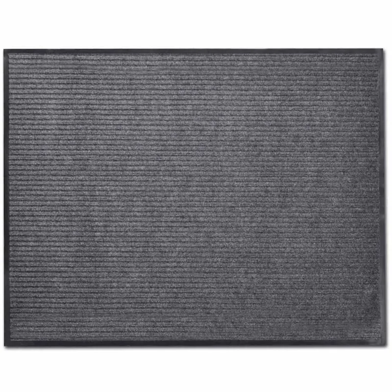 Durų kilimėlis, pilkos spalvos, 90 x 60 cm, PVC