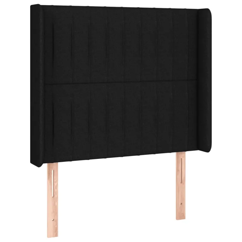 Galvūgalis su LED, juodos spalvos, 83x16x118/128cm, audinys