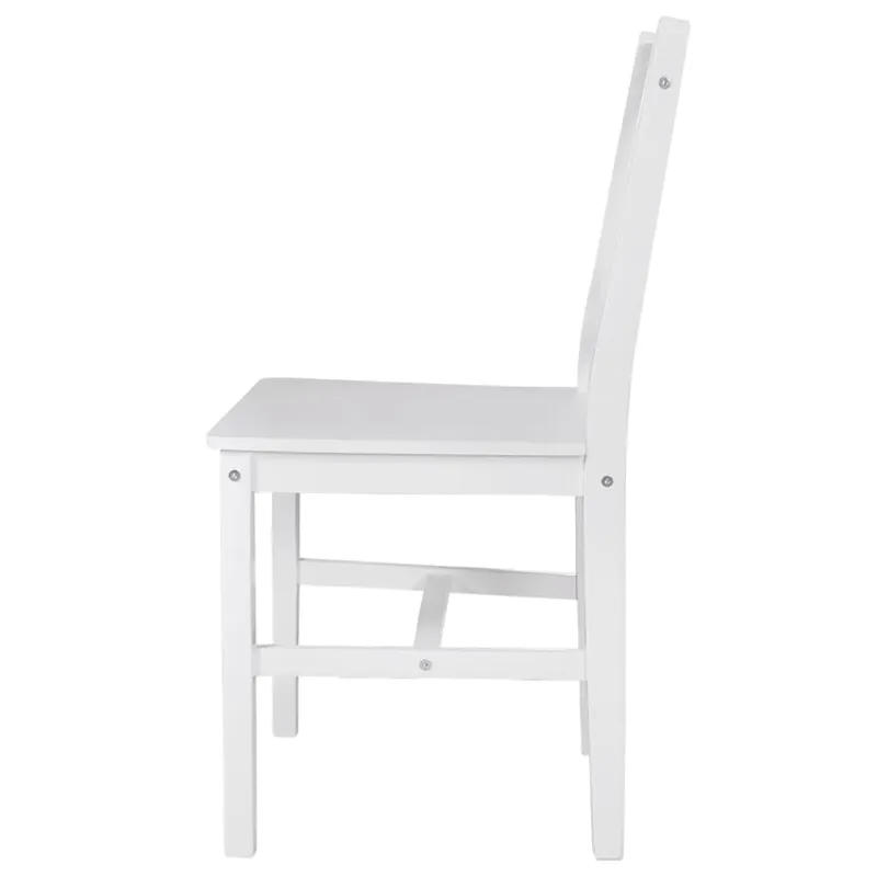 Valgomojo kėdės, 4 vnt., baltos, pušies mediena