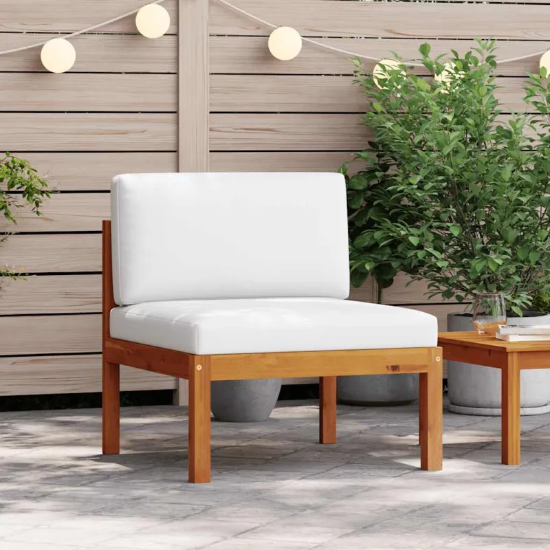 Sodo vidurinė sofa su pagalvėlėmis, akacijos mediena ir virvė