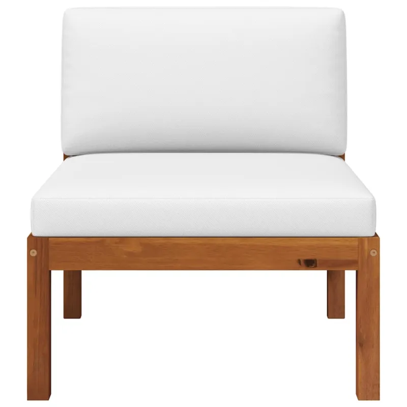 Sodo vidurinė sofa su pagalvėlėmis, akacijos mediena ir virvė