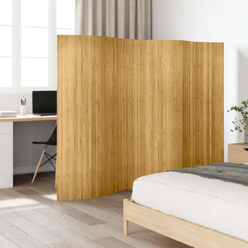 Kambario pertvara iš bambuko, natūralios spalvos, plotis 250 cm, aukštis 165 cm