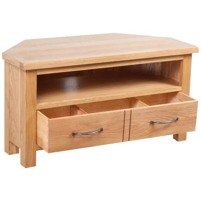 TV spintelė su stalčiumi, 88x42x46cm, ąžuolo medienos masyvas