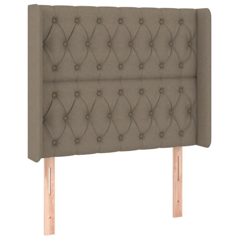 Galvūgalis su LED, taupe spalvos, 103x16x118/128cm, audinys