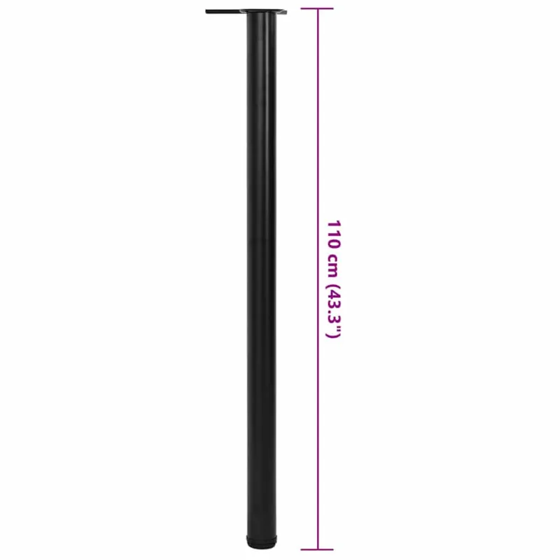 Reguliuojamo aukščio stalo kojos, 4vnt., juodos spalvos, 1100mm