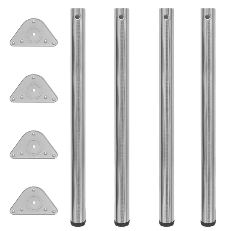Reguliuojamo aukščio stalo kojos, 4vnt., šlifuoto nikelio, 870mm
