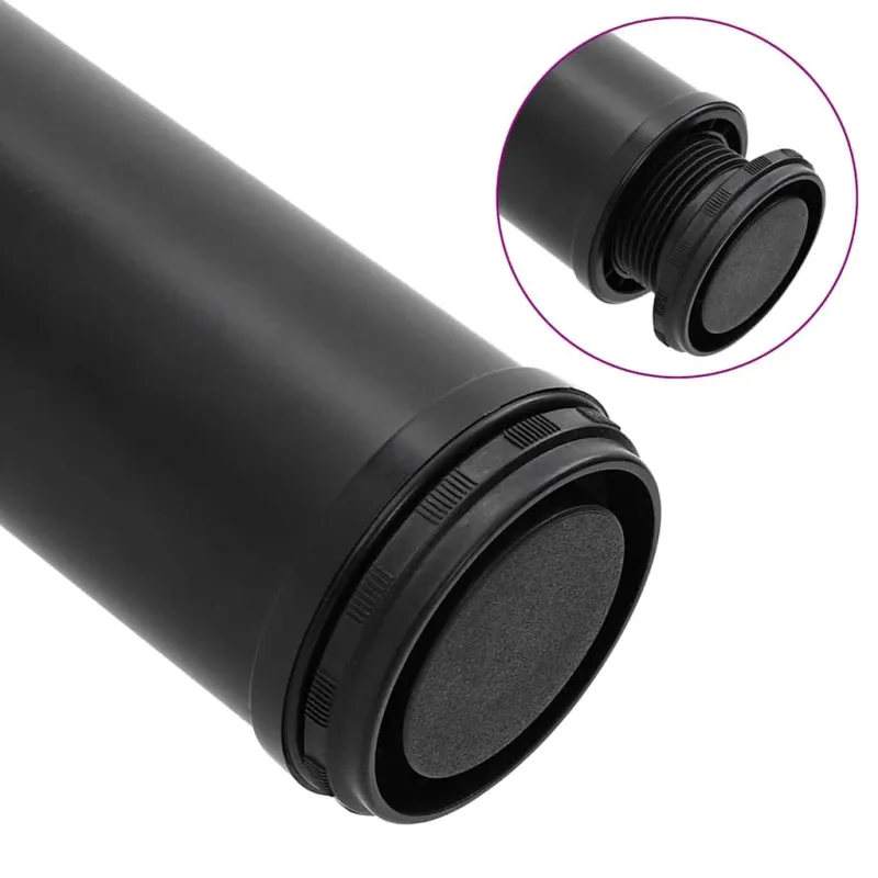 Reguliuojamo aukščio stalo kojos, 4vnt., juodos spalvos, 710mm