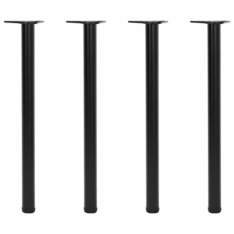 Reguliuojamo aukščio stalo kojos, 4vnt., juodos spalvos, 870mm