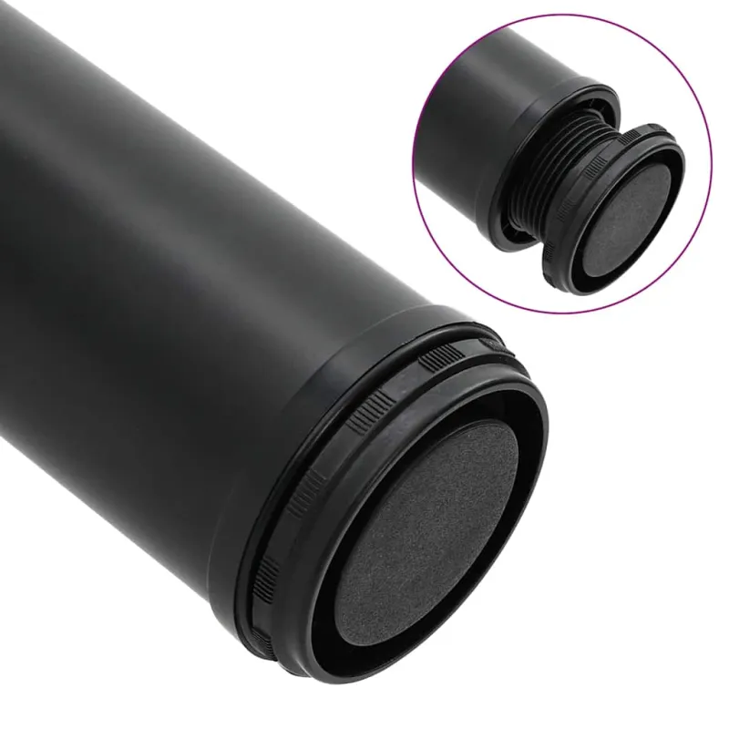 Reguliuojamo aukščio stalo kojos, 4vnt., juodos spalvos, 870mm