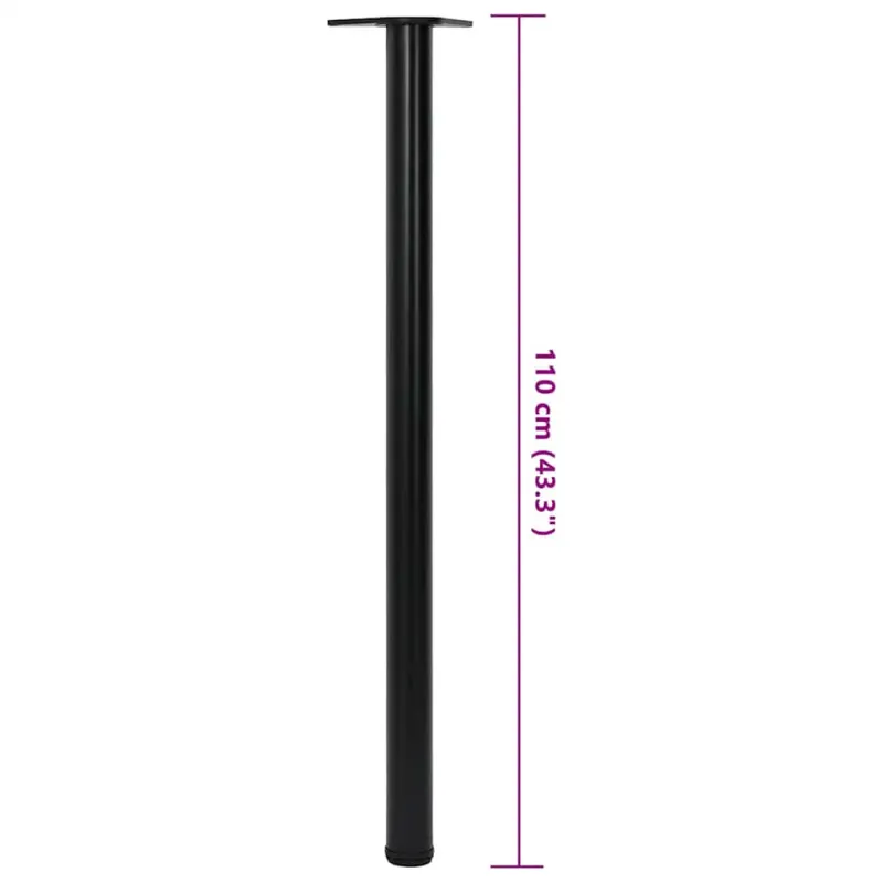 Reguliuojamo aukščio stalo kojos, 4vnt., juodos spalvos, 1100mm