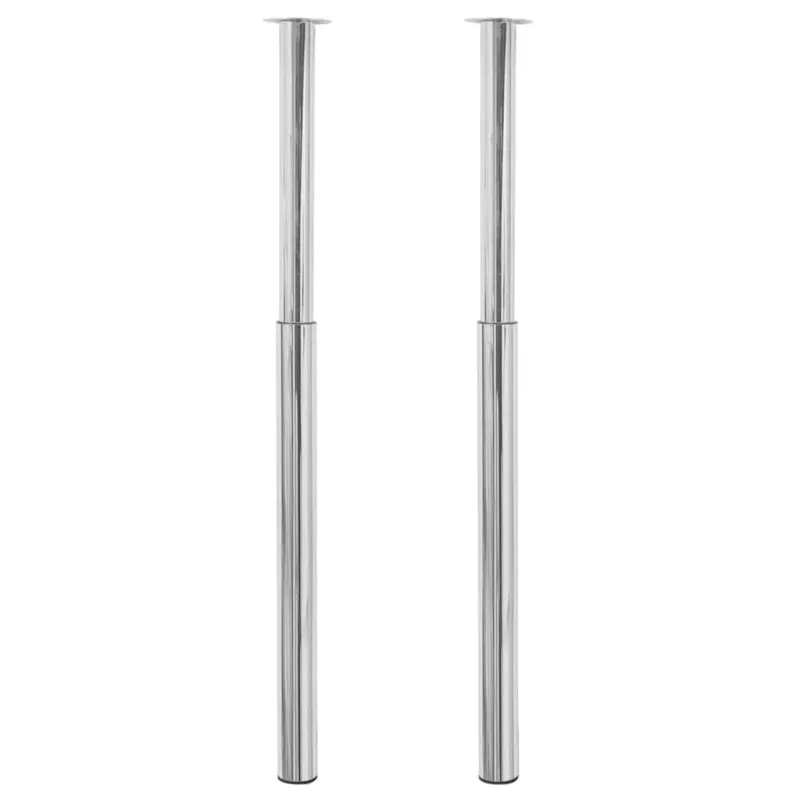 2 Teleskopinės Stalo Kojos, Chromais, 710 - 1 100 mm
