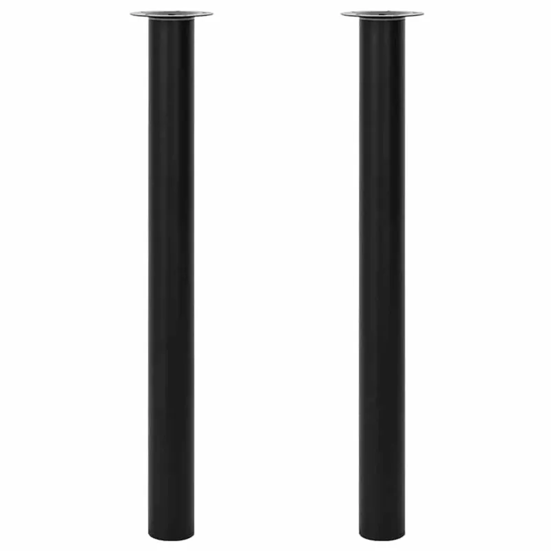 2 Teleskopinės Stalo Kojos, Juodos, 710 - 1 100 mm