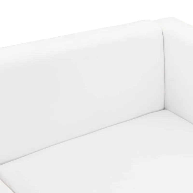 Sofa, dvivietė, dirbtinė oda, balta