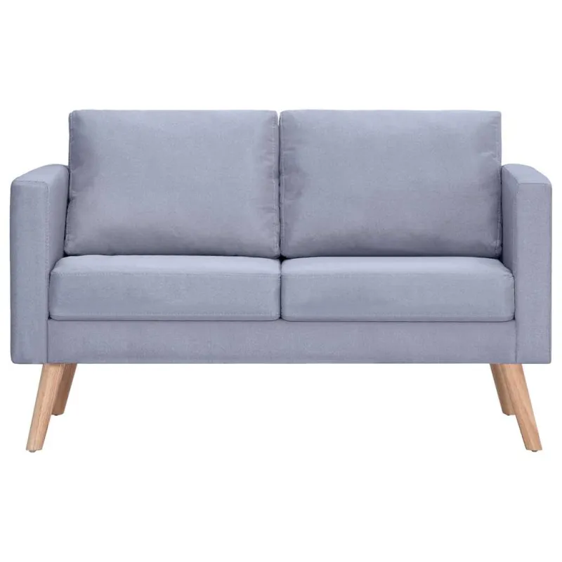 Dvivietė sofa, audinys, šviesiai pilka