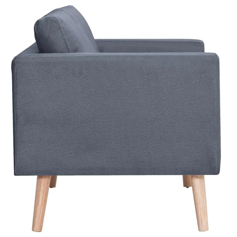 Dvivietė sofa, audinys, tamsiai pilka