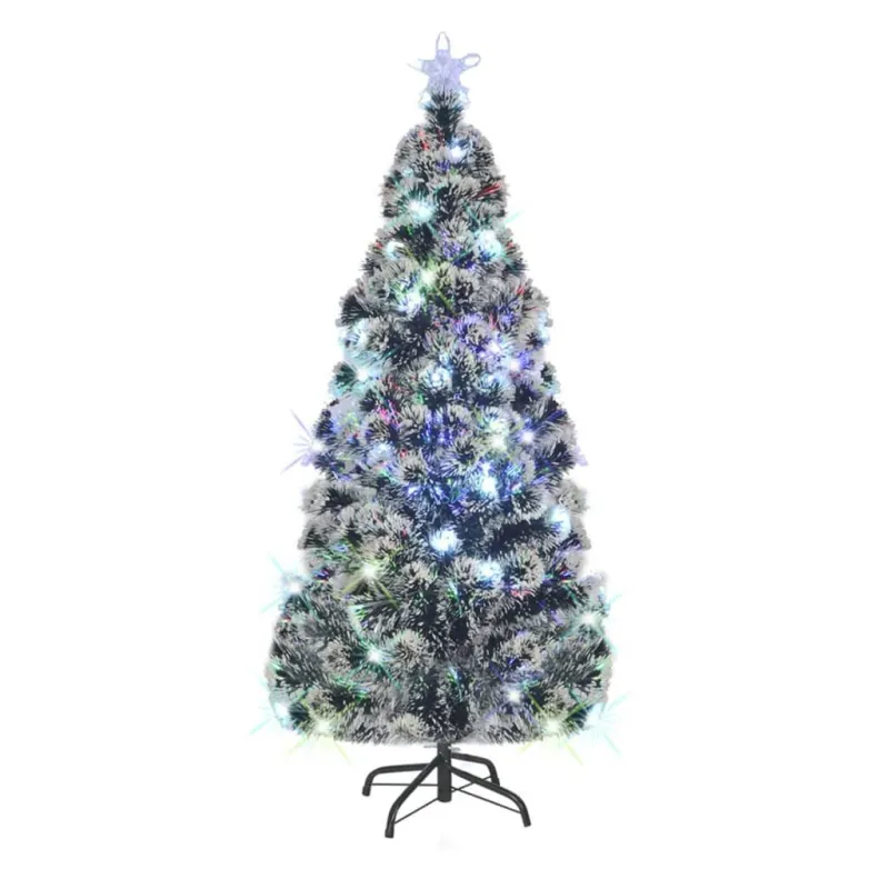 Apšviesta Kalėdų eglutė su stovu ir LED, 180cm, optinis pluoštas