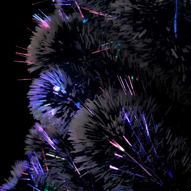 Apšviesta Kalėdų eglutė su stovu ir LED, 210cm, optinis pluoštas