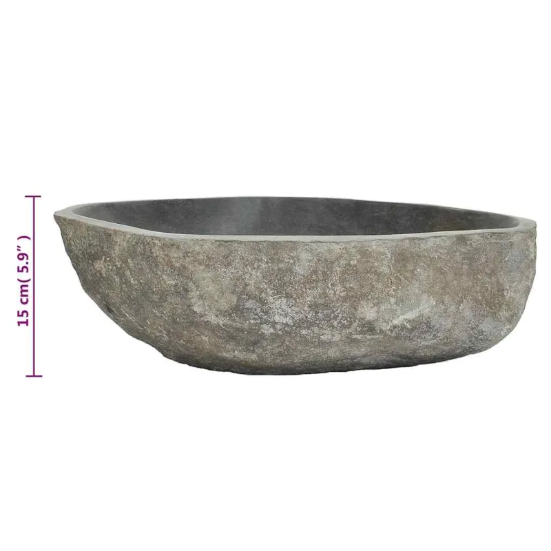 Praustuvas, (45-53)x(34-41)cm, upės akmuo, ovalo formos