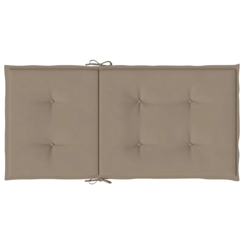 Sodo kėdės pagalvėlės, 6vnt., taupe, 100x50x3cm, audinys