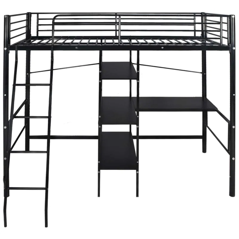 Lova su čiužiniu Juoda 200 x 90 cm Metalas