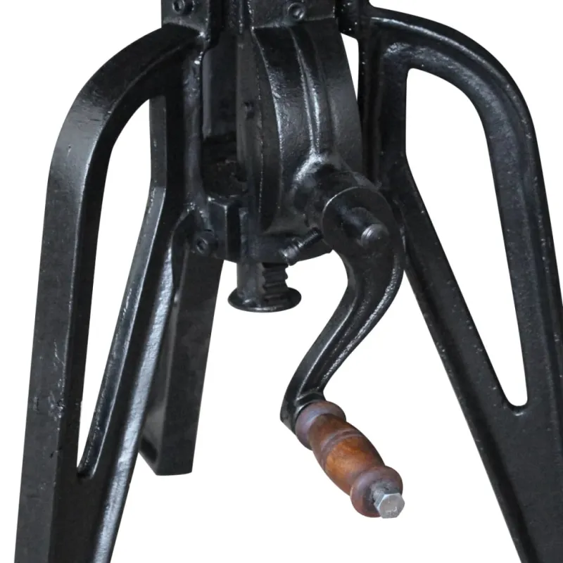 Staliukas, perdirbtos medienos masyvas ir ketus, 60x(42-63) cm