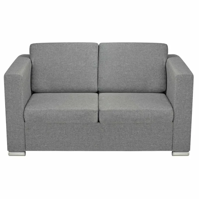 Dvivietė sofa, audinys, šviesiai pilka