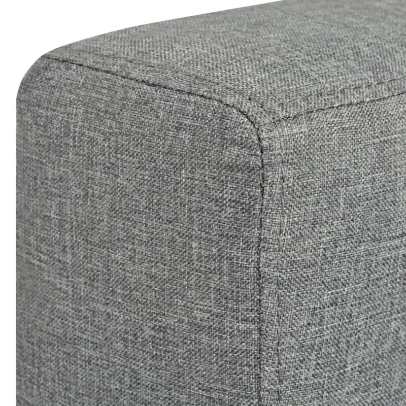 Trivietė sofa, šviesiai pilkos spalvos, audinys