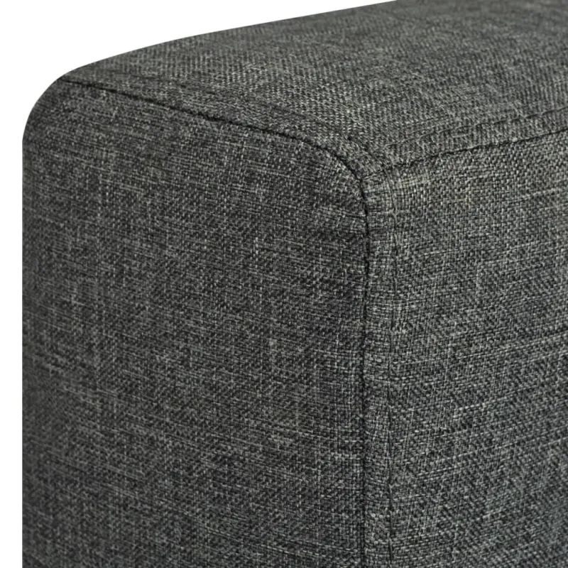 Trivietė sofa, tamsiai pilkos spalvos, audinys