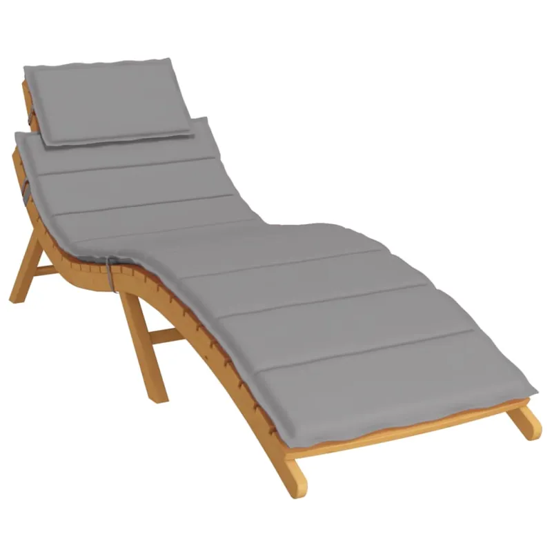 Saulės gulto čiužinukas, pilkos spalvos, 186x58x4cm, audinys