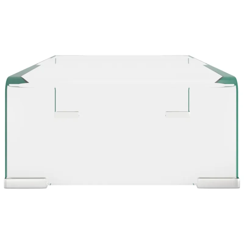 TV stovas/monitoriaus pakyla, skaidrus stiklas, 40x25x11 cm