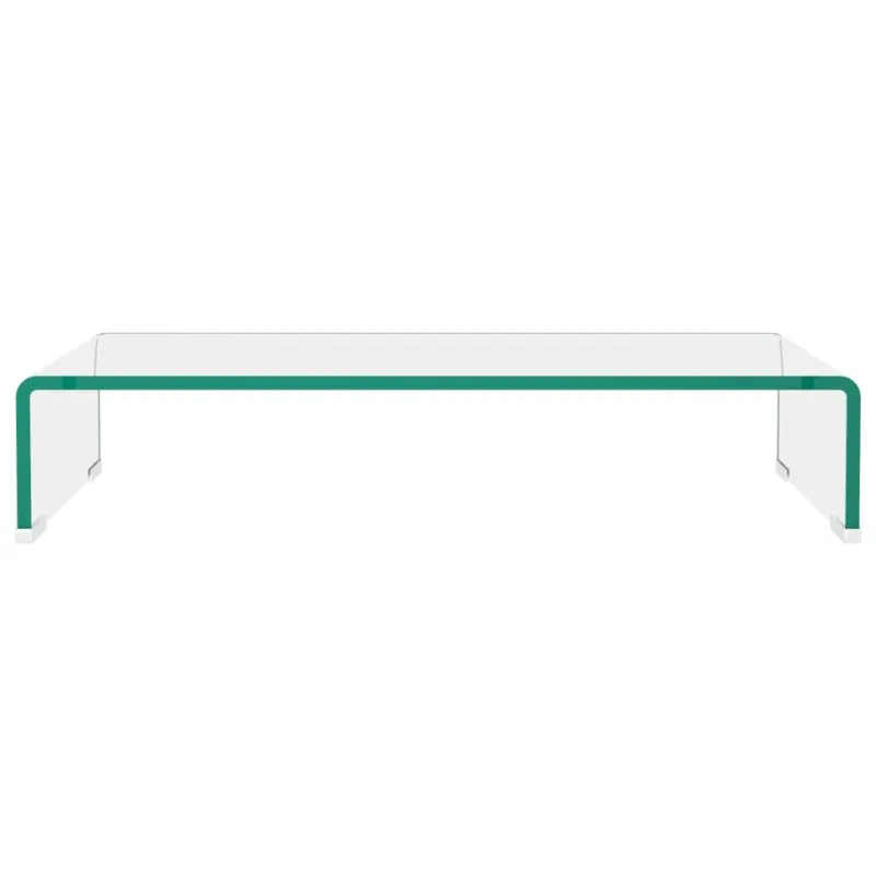 TV stovas/monitoriaus pakyla, skaidrus stiklas, 60x25x11 cm