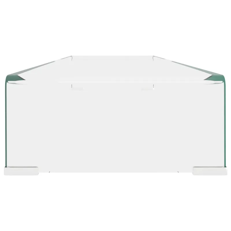 TV stovas/monitoriaus pakyla, skaidrus stiklas, 110x30x13 cm