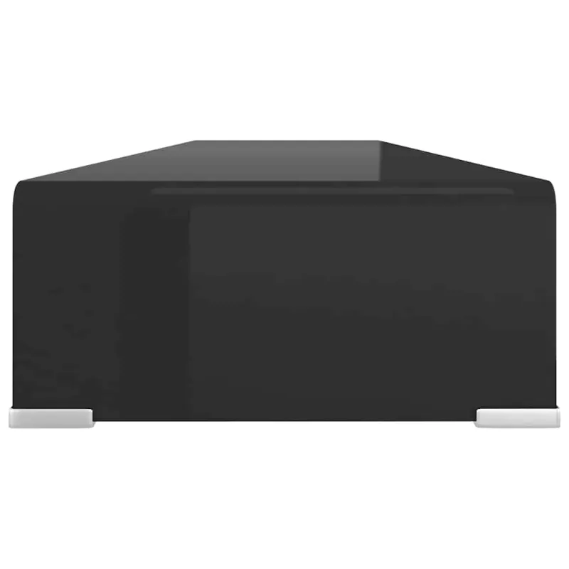 TV stovas/monitoriaus pakyla, juodas stiklas, 120x30x13 cm