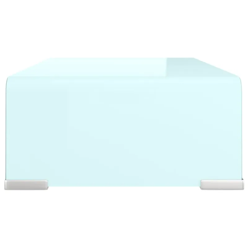 TV stovas/monitoriaus pakyla, žalias, 40x25x11cm, stiklas
