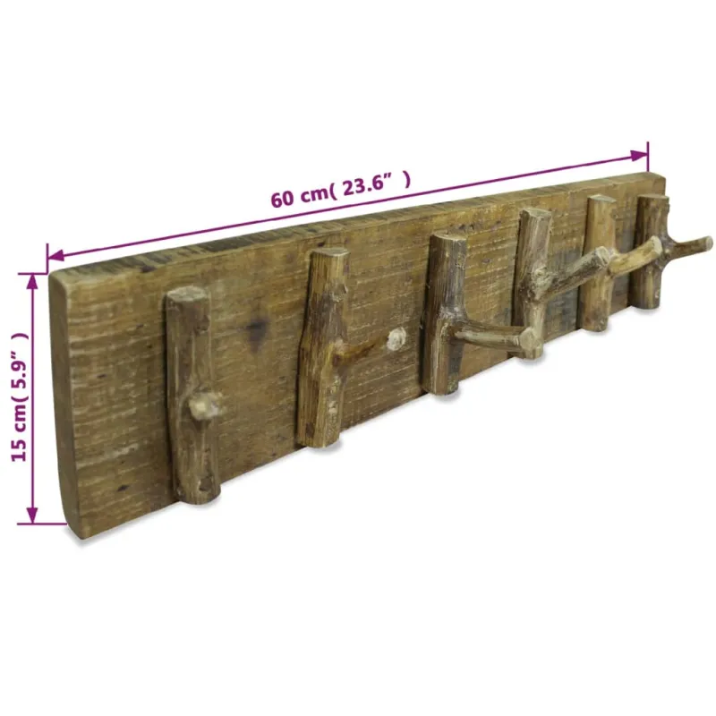 Paltų kabykla, 60x15cm, mišri perdirbta mediena