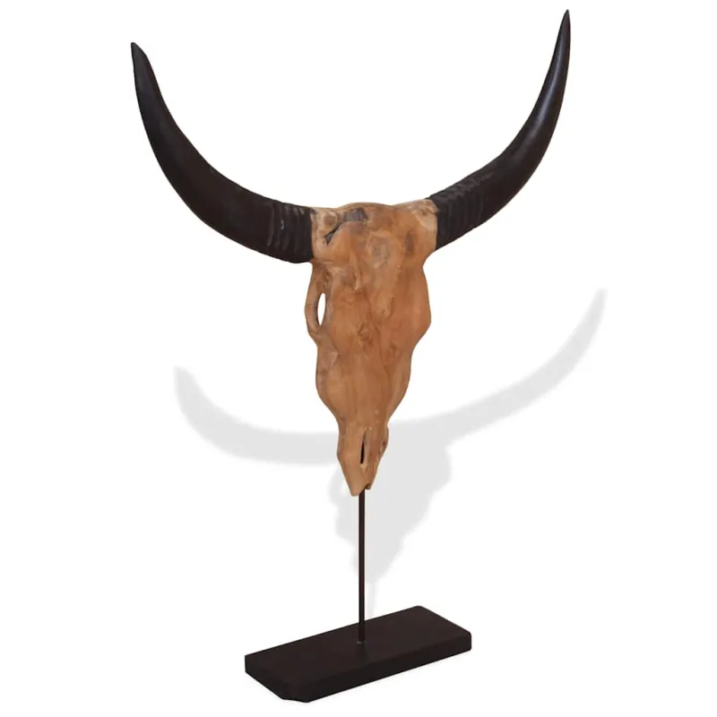 Jaučio kaukolės skulptūra Tiko 66x15x88 cm