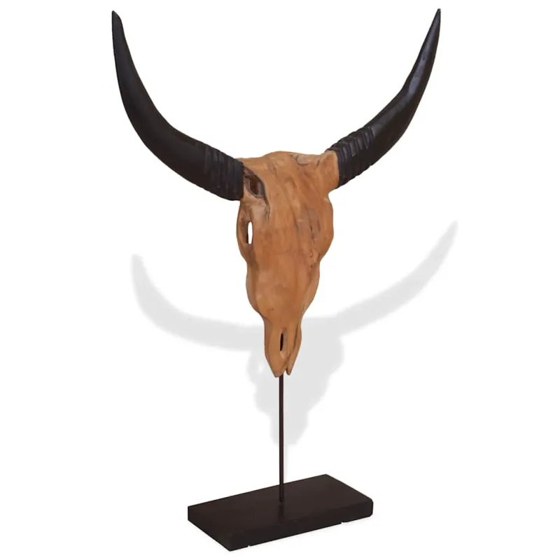 Jaučio kaukolės skulptūra Tiko 66x15x88 cm