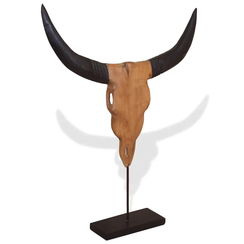 Jaučio kaukolės skulptūra Tiko 66x15x88 cm