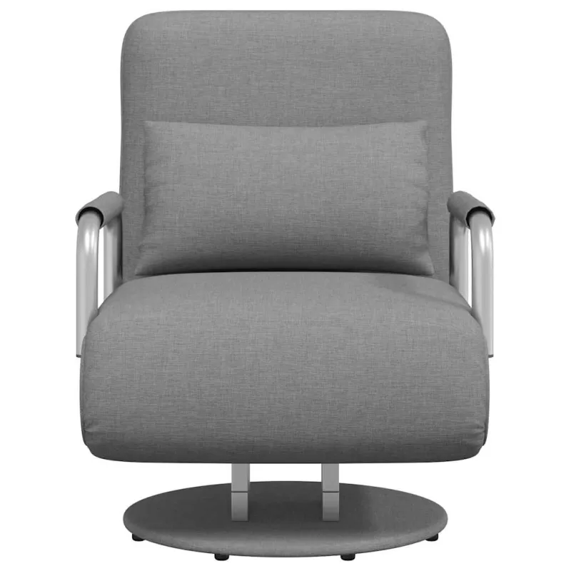 Supamoji kėdė ir sofa-lova, šviesiai pilka, audinys