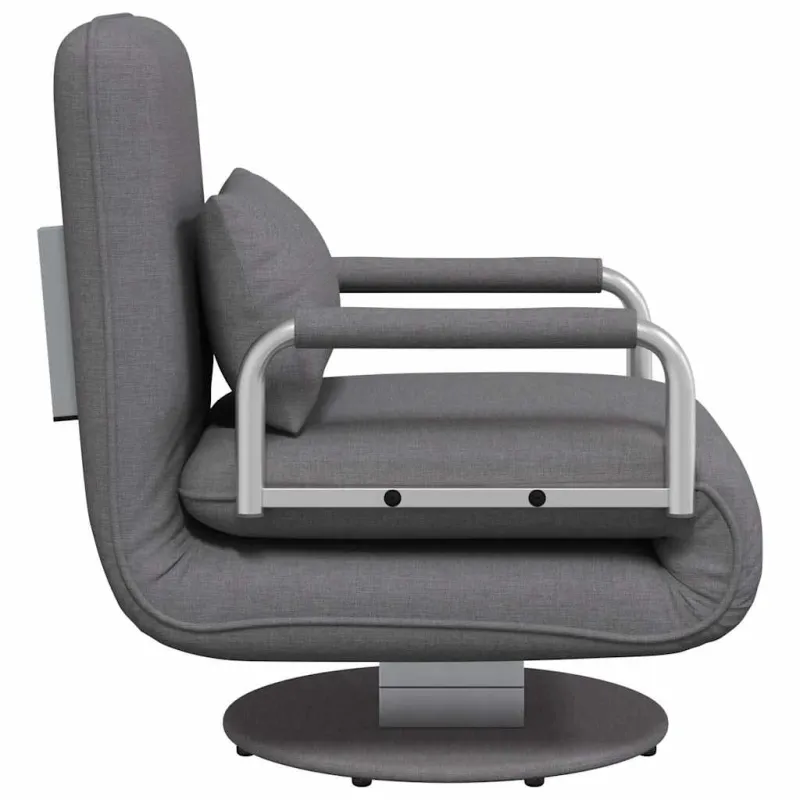 Supamoji kėdė ir sofa-lova, tamsiai pilka, audinys