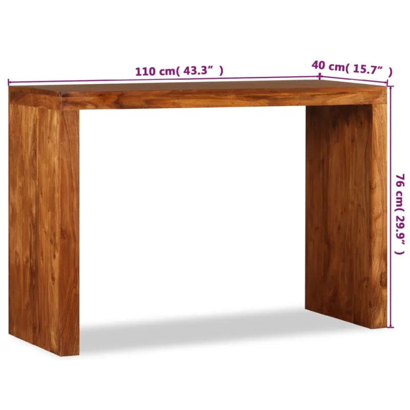 Konsolinis staliukas, 110x40x76cm, medienos masyvas