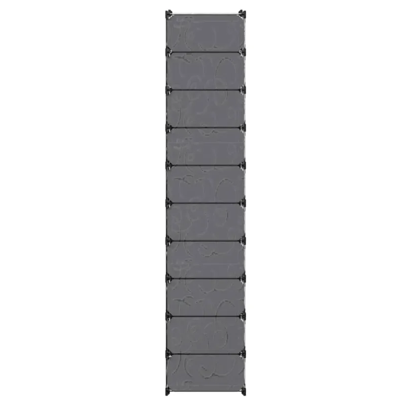 244919 Spintelė batams su 10 skyrių, juoda