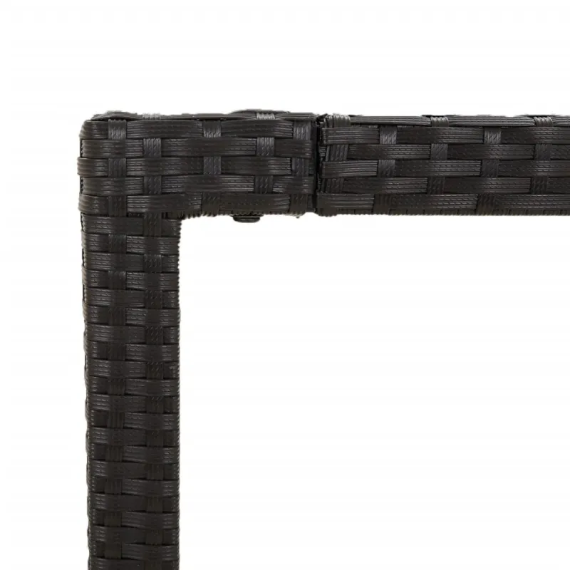 Sodo komplekti, 7 osaa, musta, polyrattana, sisä- ja ulkokäyttöön, mukaan lukien pehmusteet