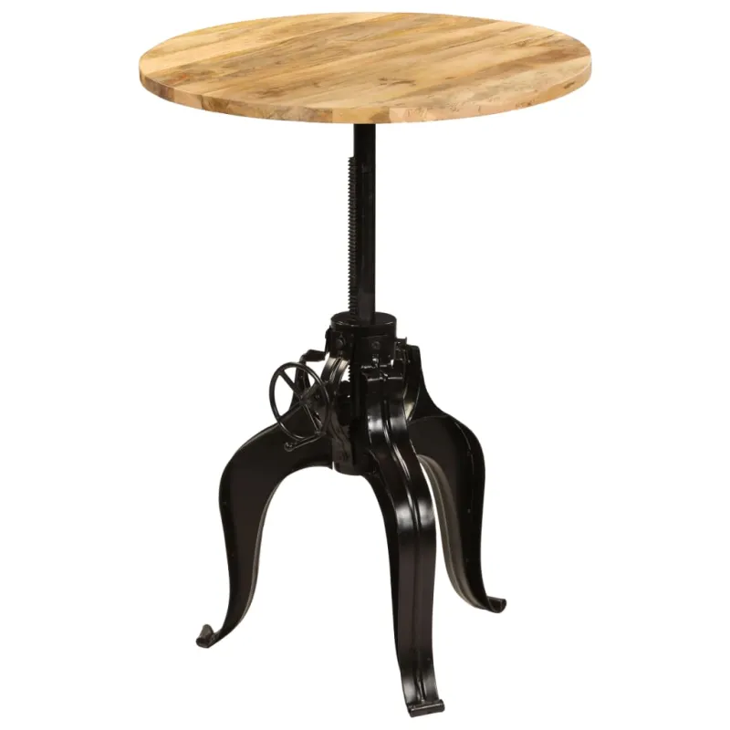 Baro stalas, mango medienos masyvas, 75x(76-110)cm