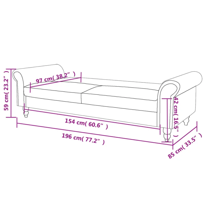 Dvivietė sofa su porankiais, ruda, dirbtinė zomša