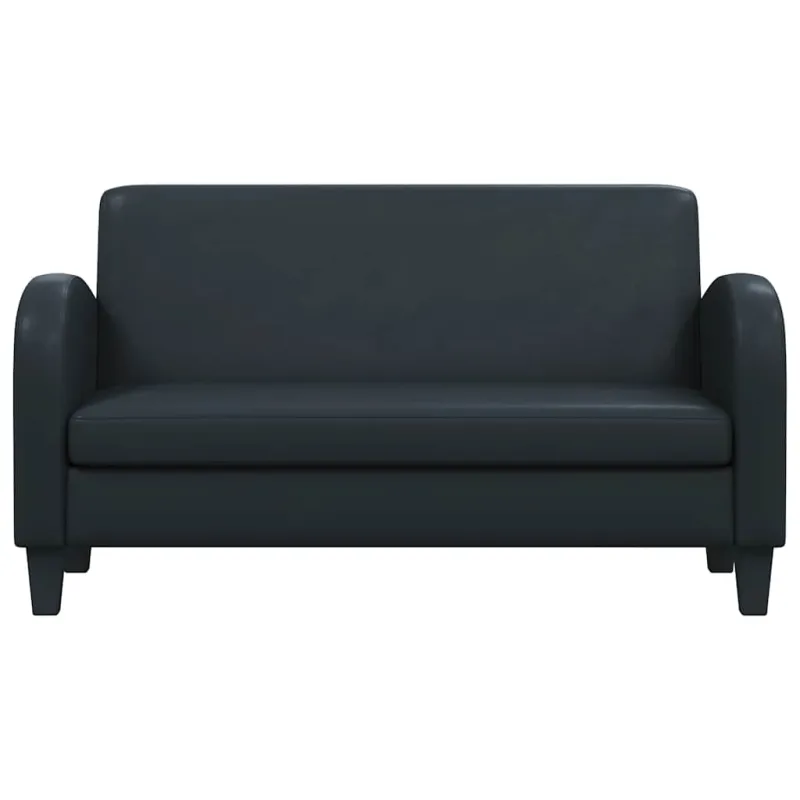 Dvivietė sofa, dirbtinė oda, juoda