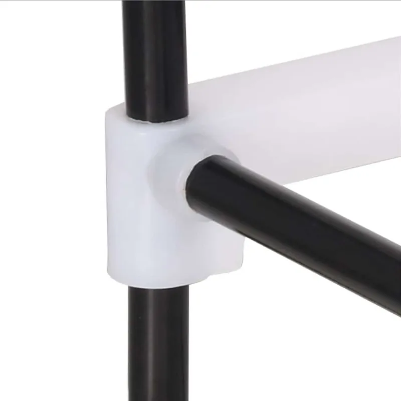 Stovas batams, 4 lentynos, metalas ir plastikas, juodas