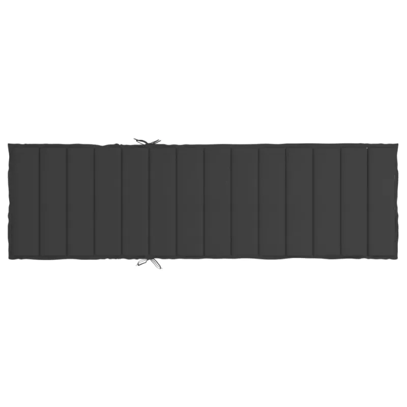 Saulės gulto čiužinukas, juodos spalvos, 200x70x3cm, audinys