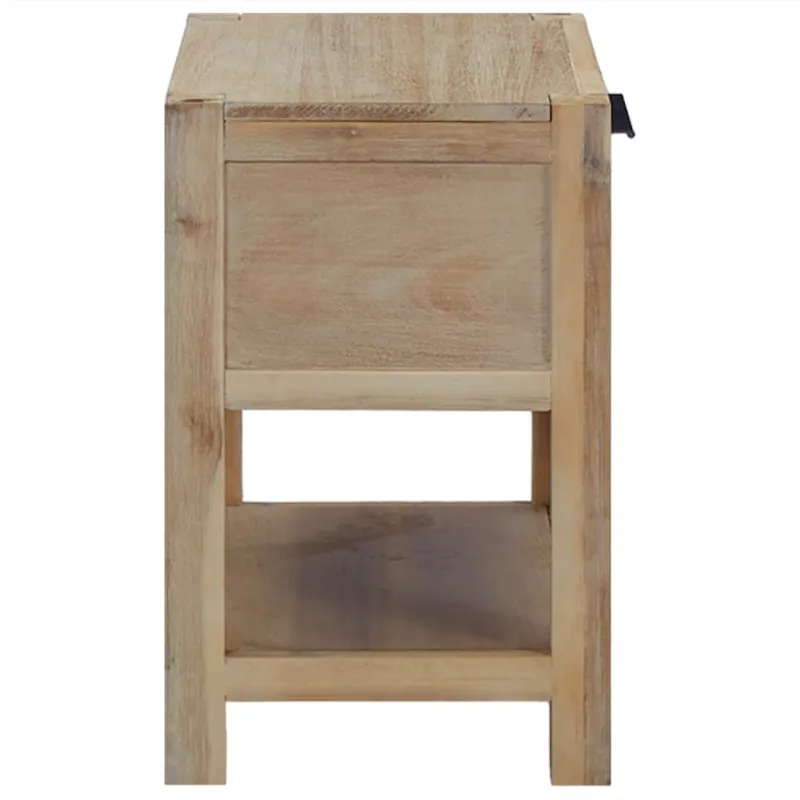 Naktinis staliukas su stalčiumi, 40x30x48cm, akacijos masyvas