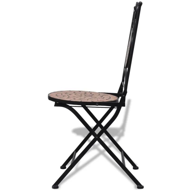 Bistrokalustekokoonpano, 3D, terrakotta, keraamiset laatat